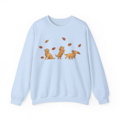 Golden Retriever Chasing Leaves Sweatshirt