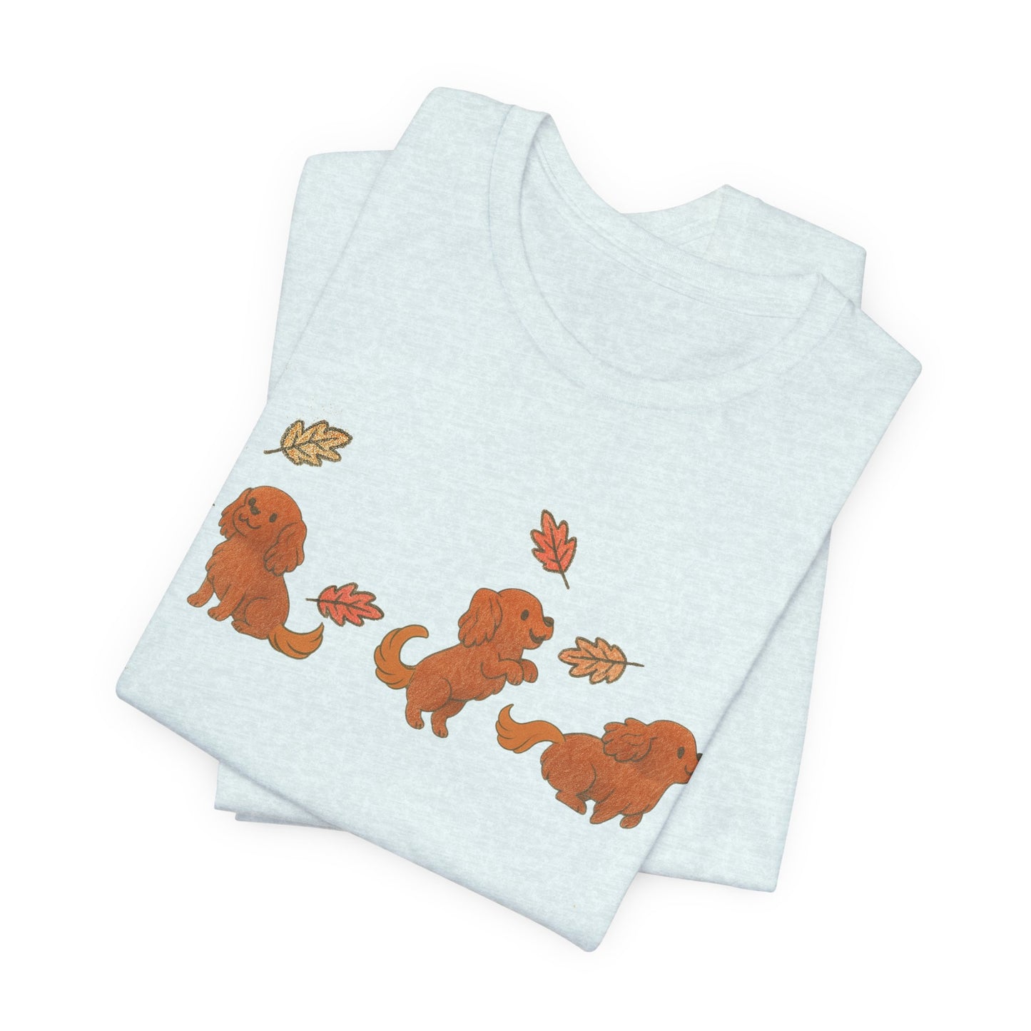 Ruby Cavalier Chasing Leaves TShirt