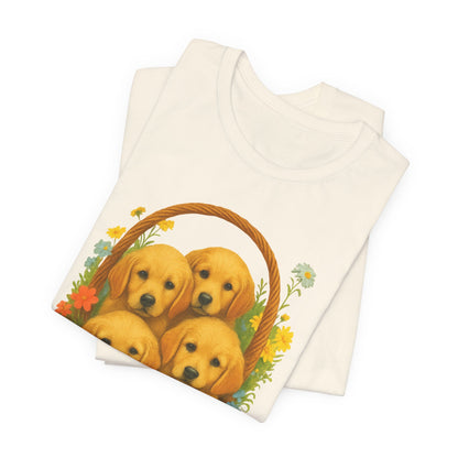 Puppy Basket Golden Retriever Tshirt