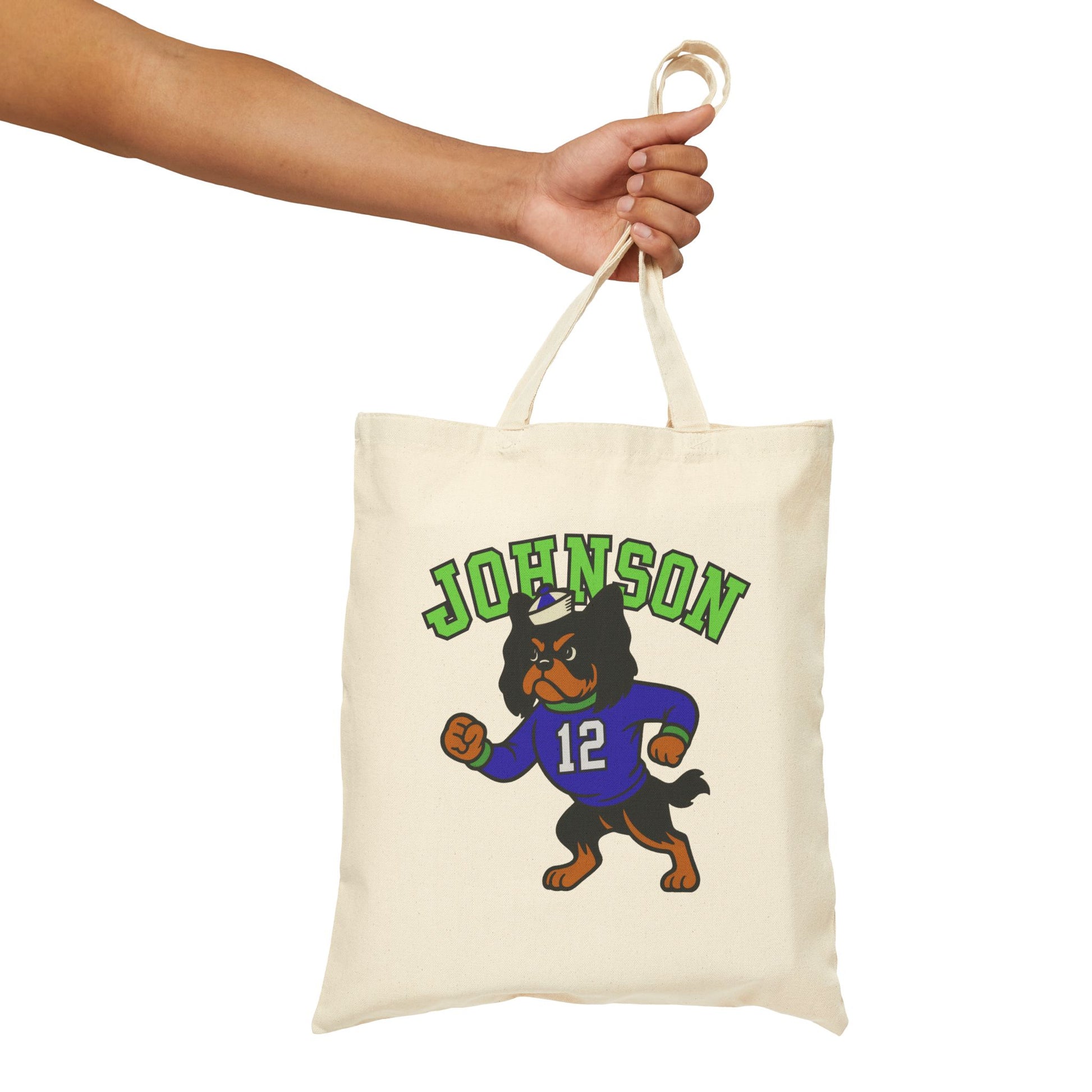 Black Tan Cavalier College Mascot Tote Bag