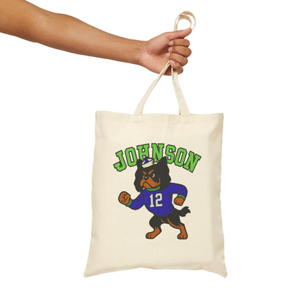 Black Tan Cavalier College Mascot Tote Bag