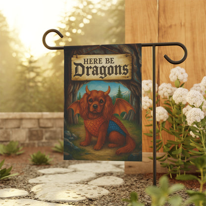 Ruby Cavalier Dragon Garden Flag