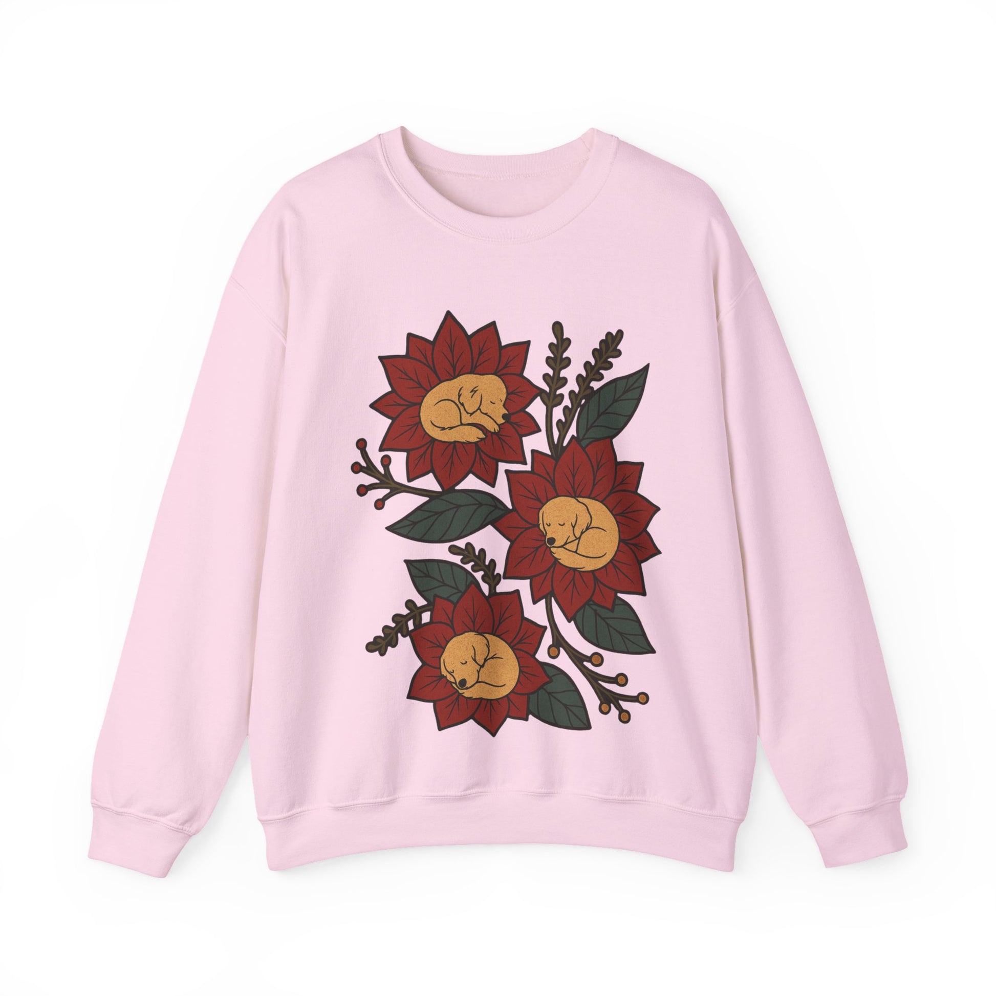 Golden Retriever Christmas Flower Sweatshirt