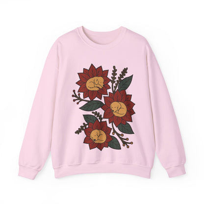 Golden Retriever Christmas Flower Sweatshirt