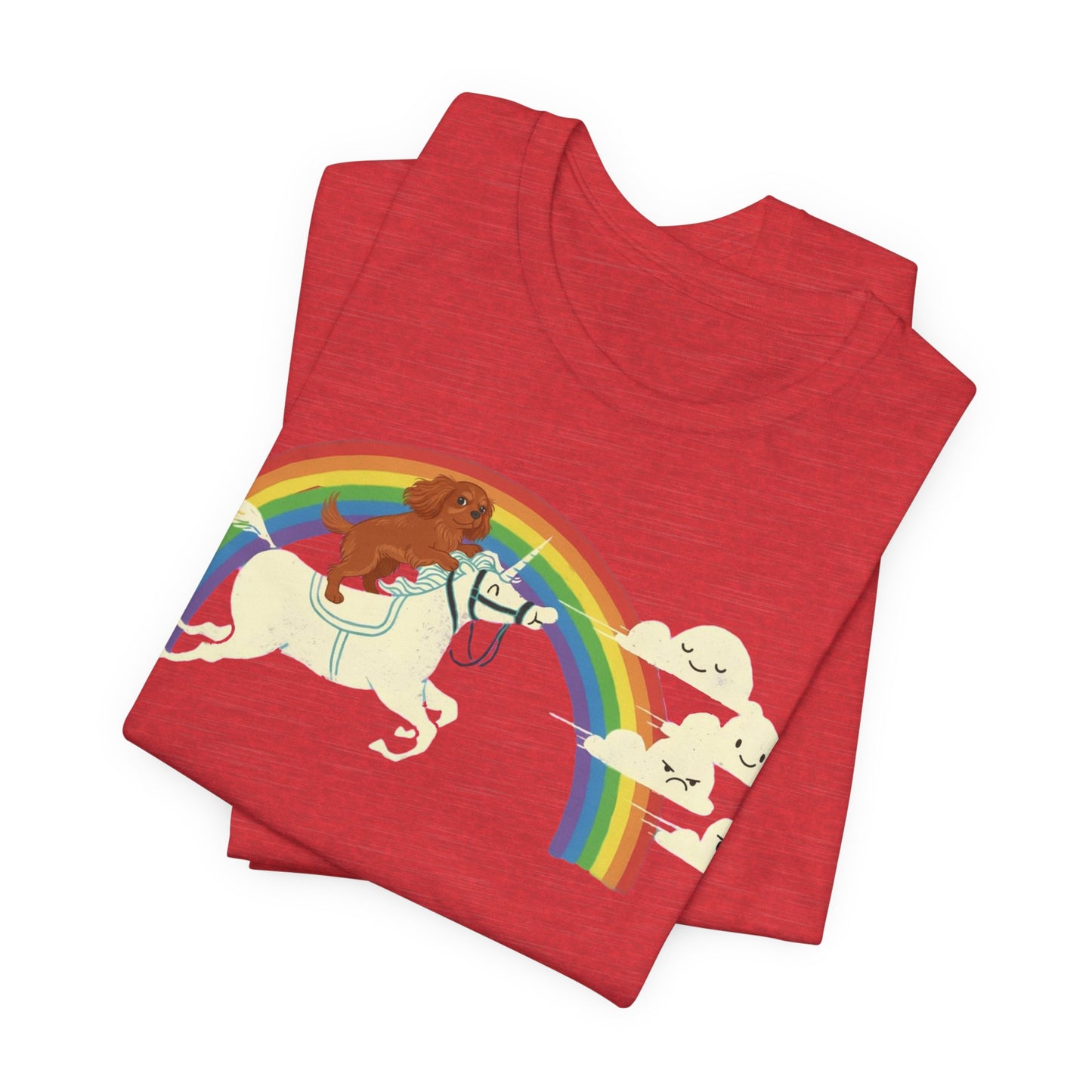 Rainbow Unicorn Ruby Cavalier Tshirt