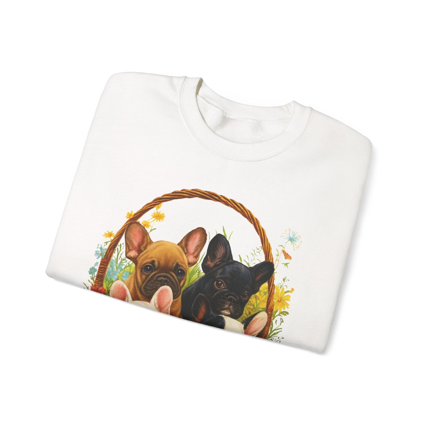 Frenchie Puppy Basket Sweatshirt