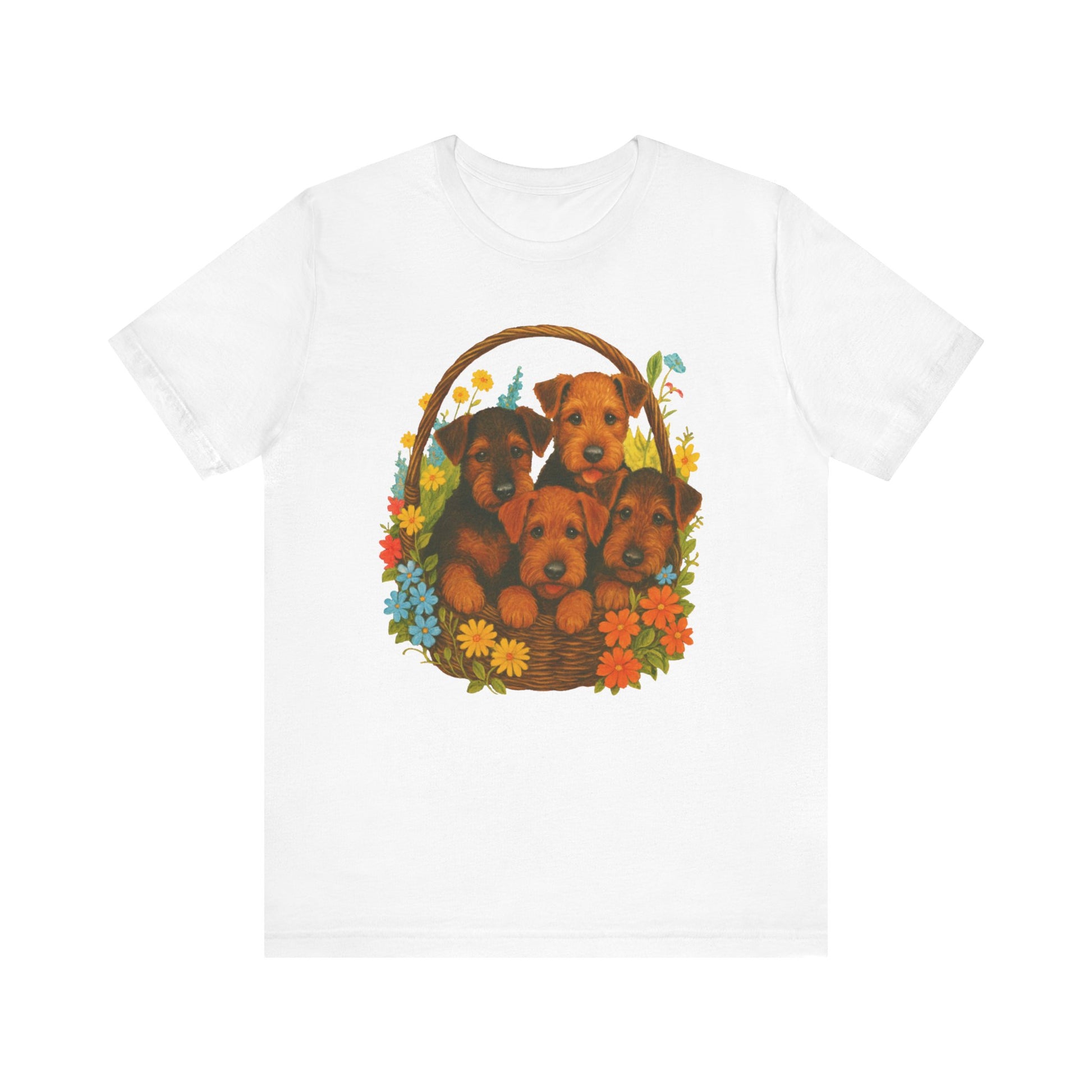 Airedale Terrier Puppy Basket TShirt