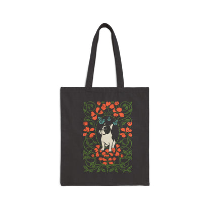 Piebald Frenchie Butterfly Frame Tote Bag