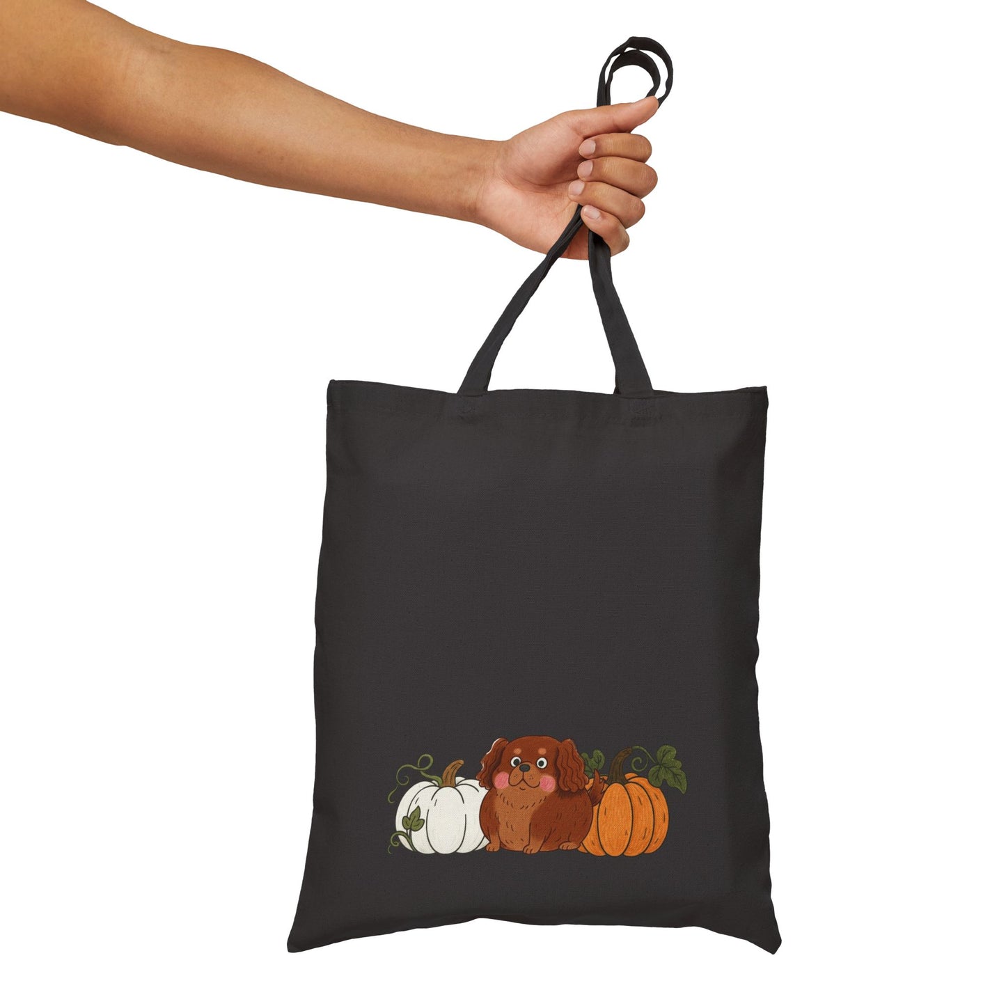 Ruby Cavalier King Charles Pupkin Tote Bag