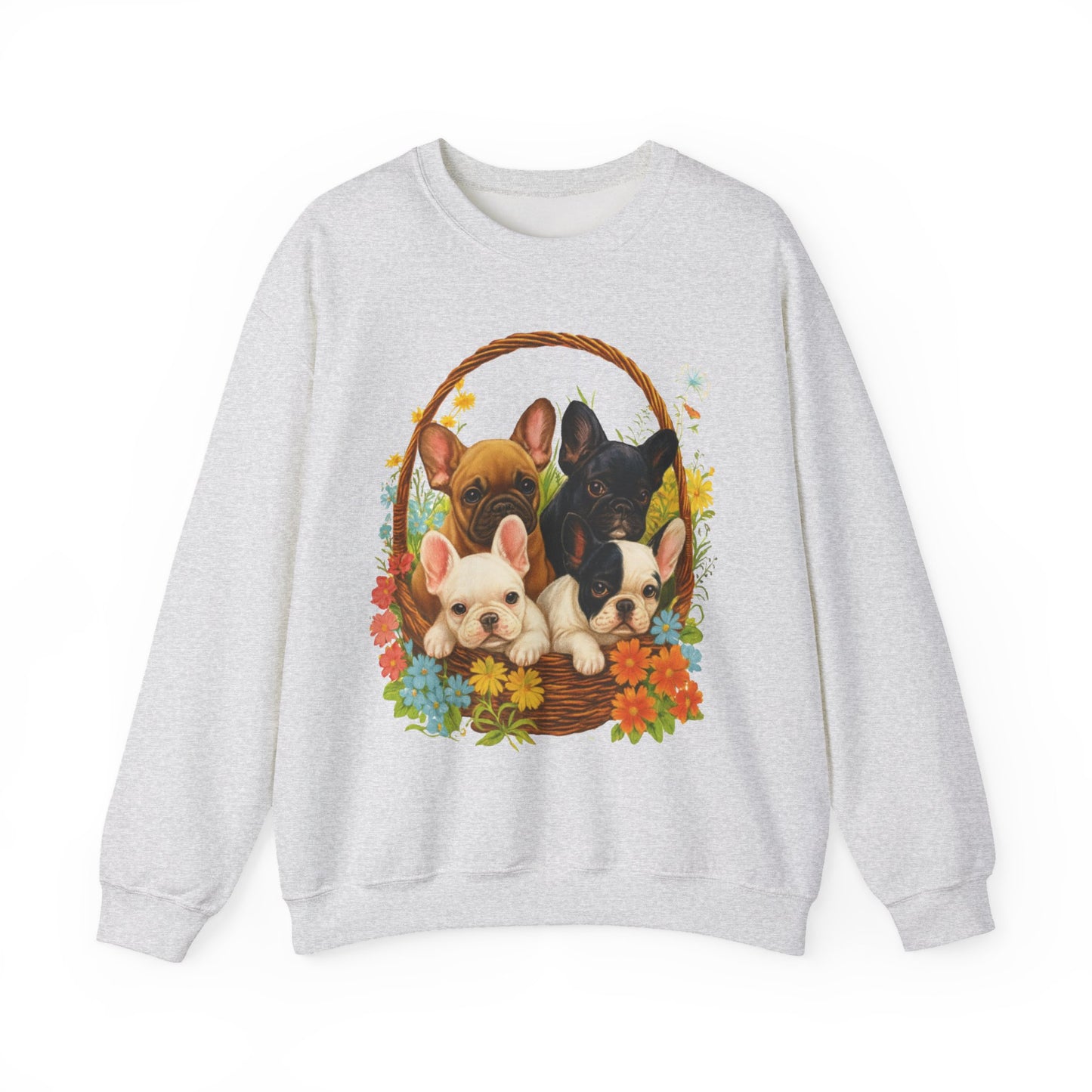 Frenchie Puppy Basket Sweatshirt