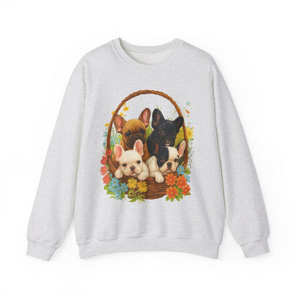Frenchie Puppy Basket Sweatshirt