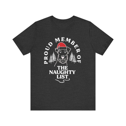 Airedale Terrier Naughty List TShirt
