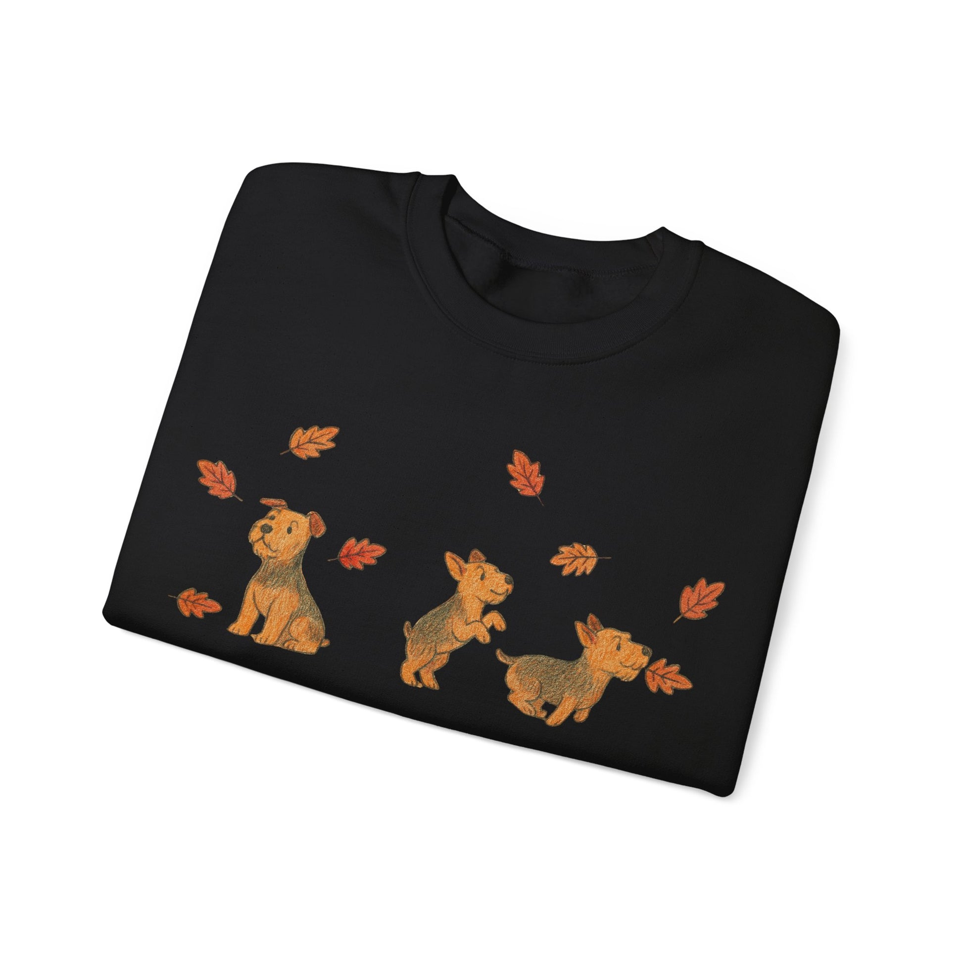Airedale Terrier Chasing Leaves Sweatshirt