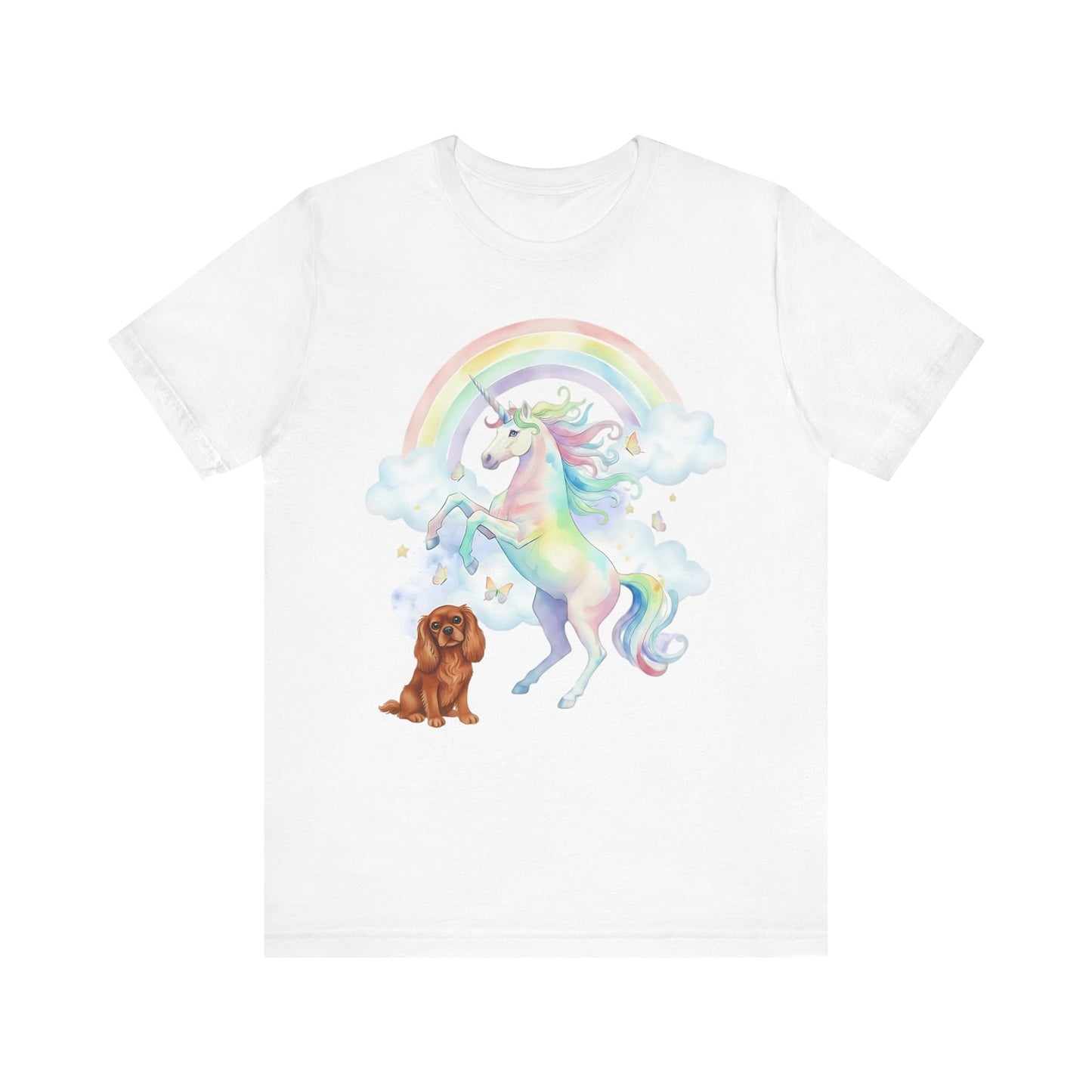 Ruby Cavalier Watercolor Unicorn Tshirt