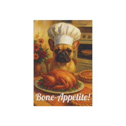 Fawn French Bulldog Bone-Appetite Garden Flag