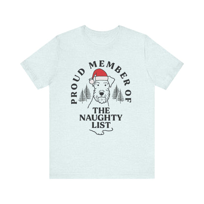 Airedale Terrier Naughty List TShirt