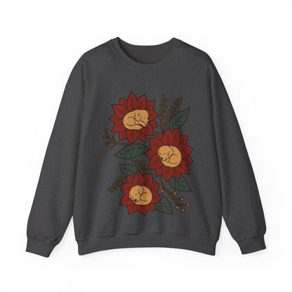 Golden Retriever Christmas Flower Sweatshirt