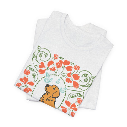 Golden Retriever Butterflies Frame TShirt