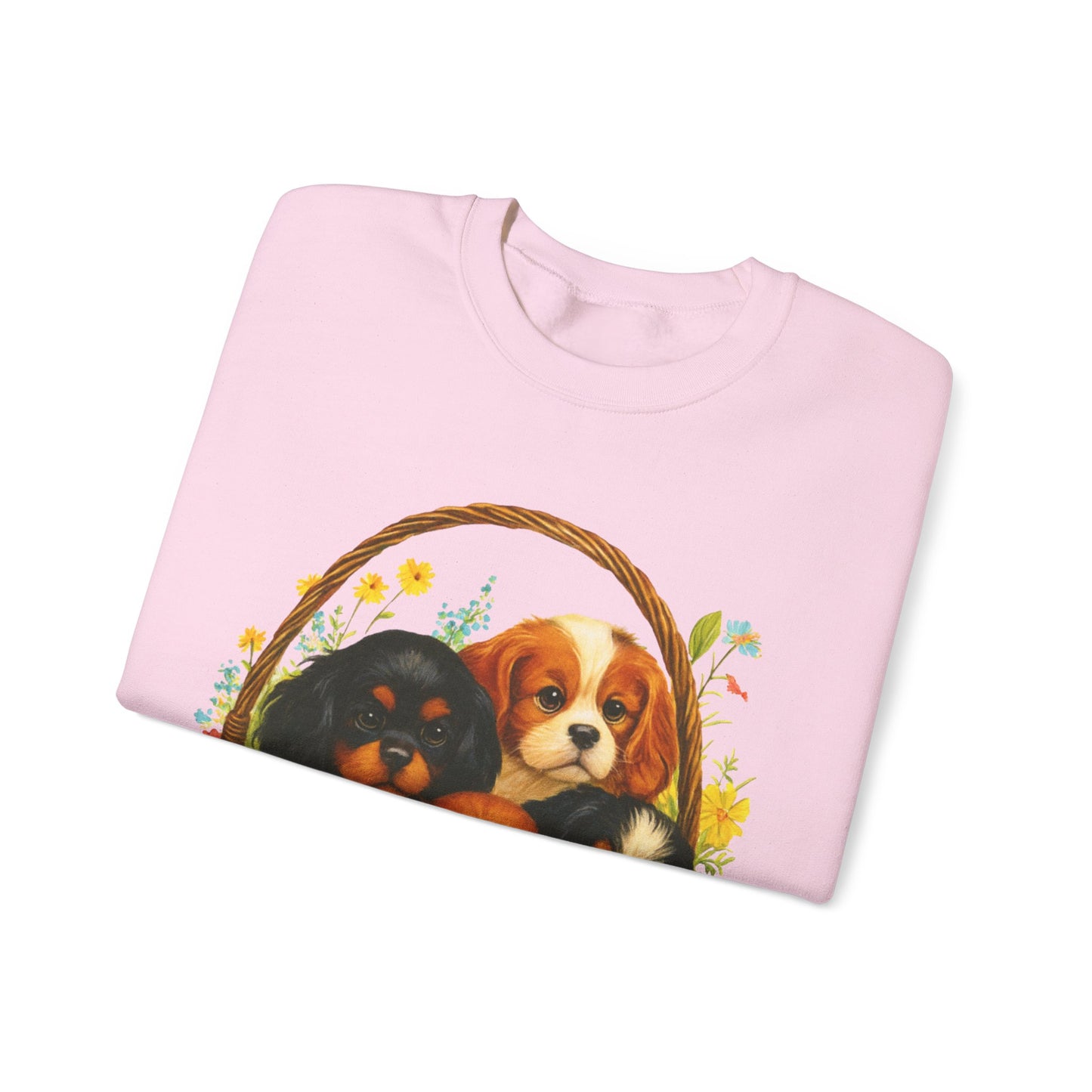 Cavalier Puppy Basket Sweatshirt