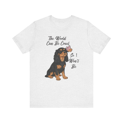 Cruel World Black Tan Cavalier Tshirt