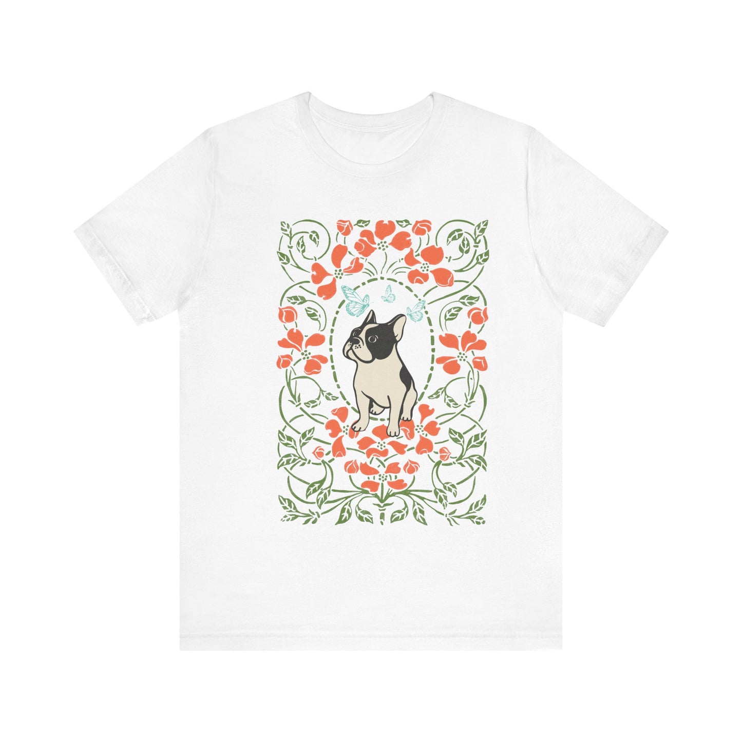 Piebald Frenchie Butterflies Frame TShirt
