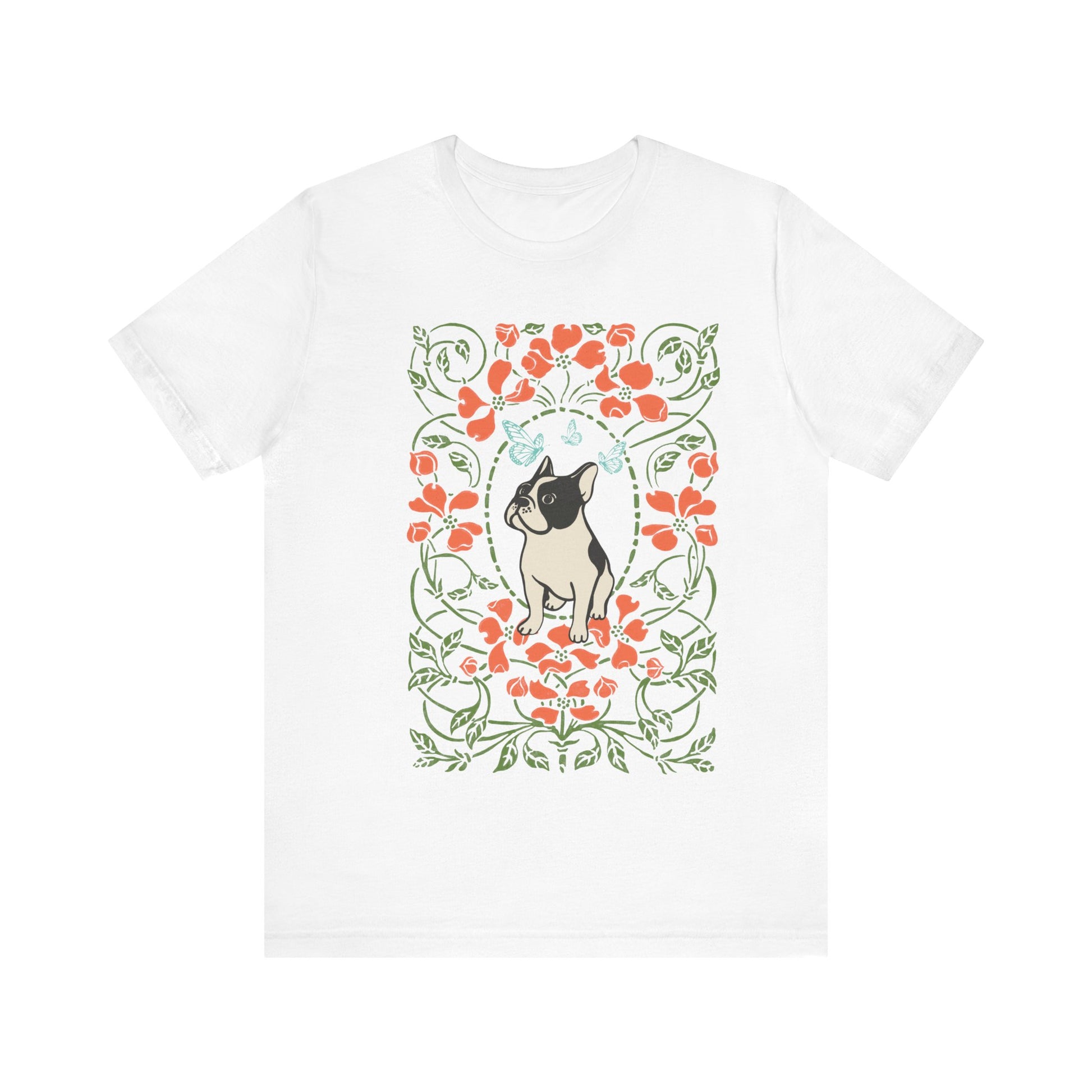 Piebald Frenchie Butterflies Frame TShirt