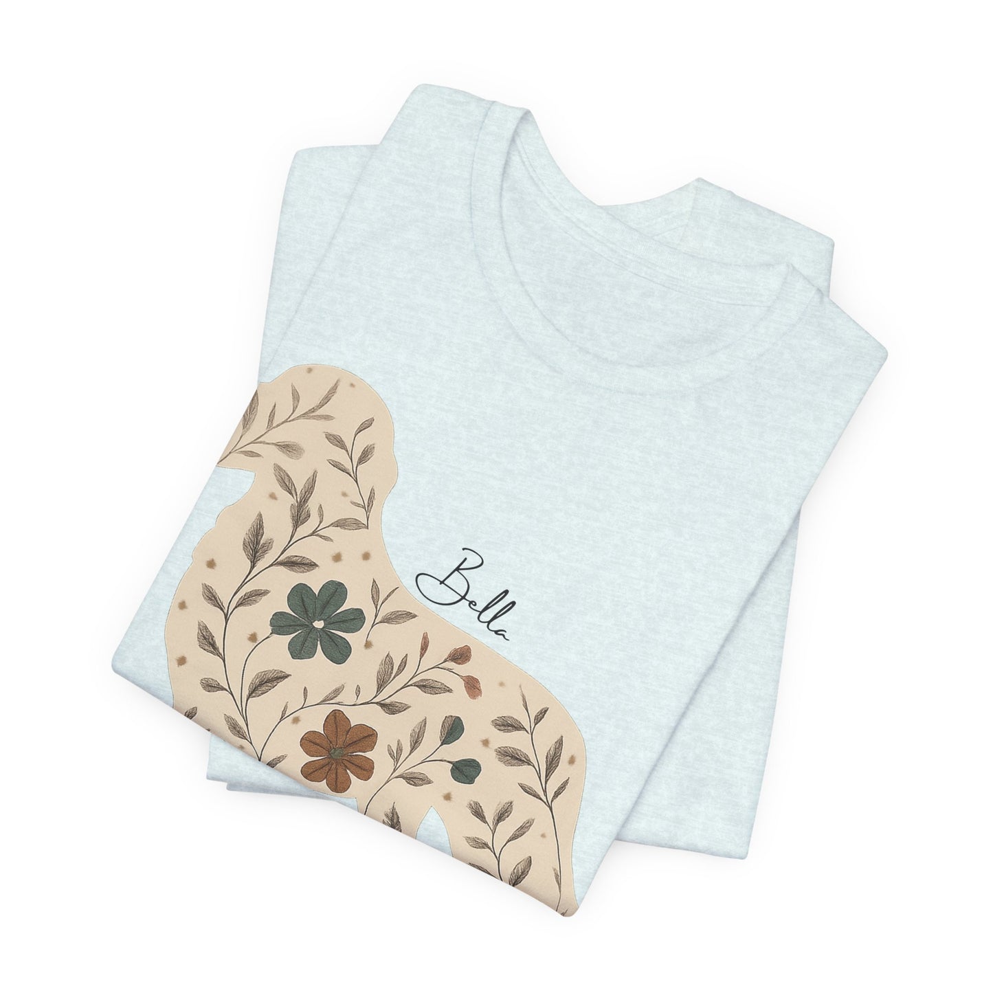 Golden Retriever Floral Silhouette TShirt