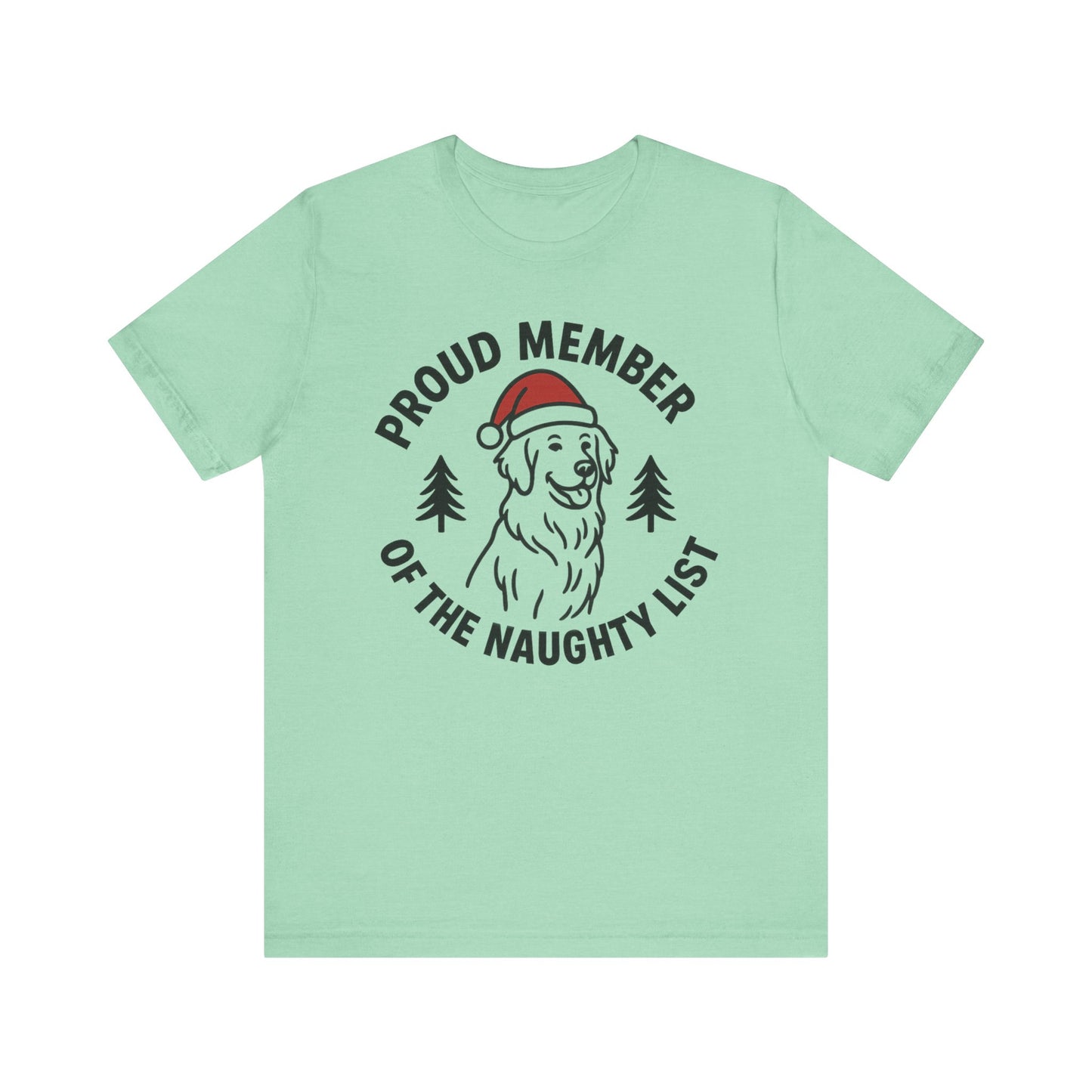 Golden Retriever Naughty List TShirt