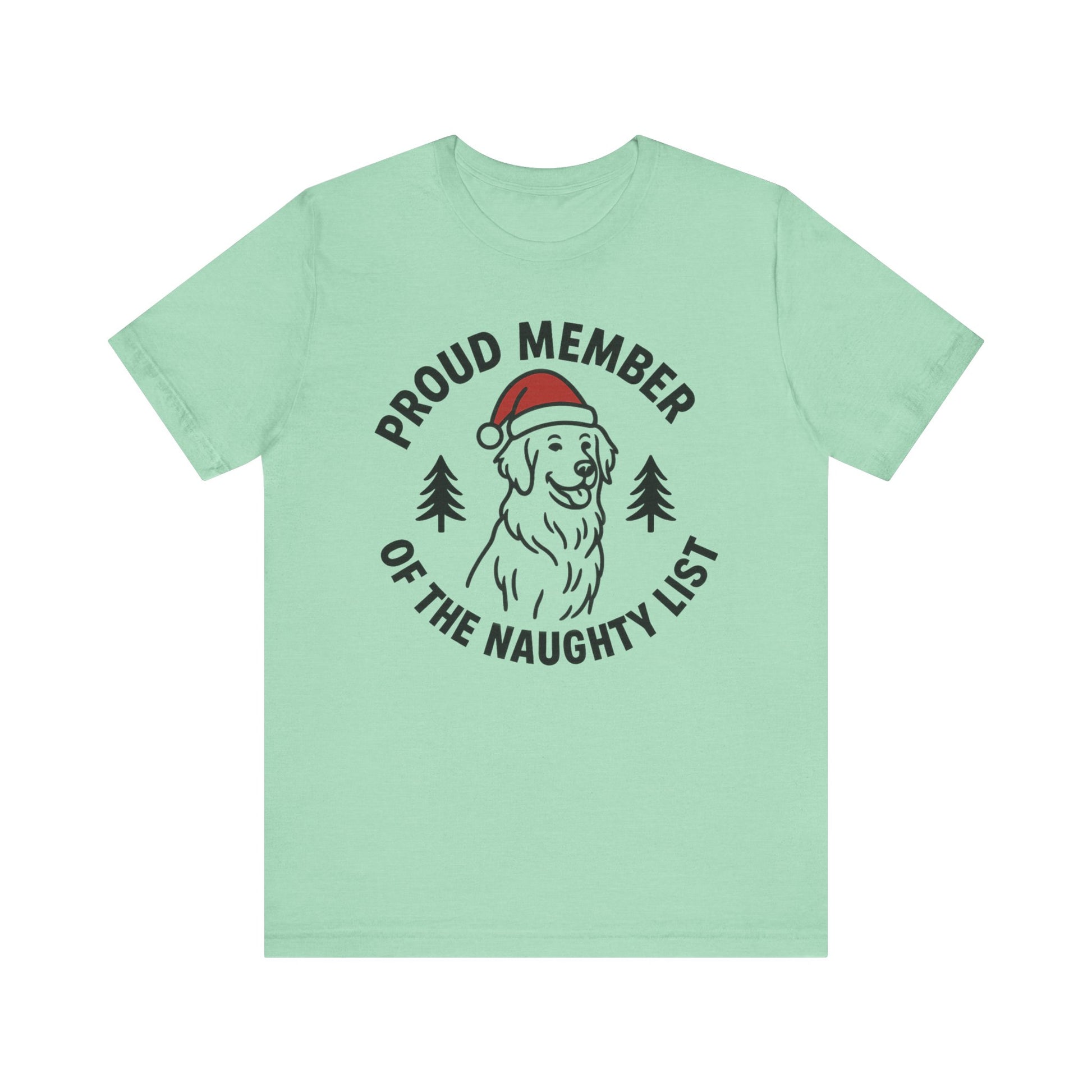 Golden Retriever Naughty List TShirt