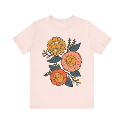 Golden Retriever Sleeping Flowers TShirt
