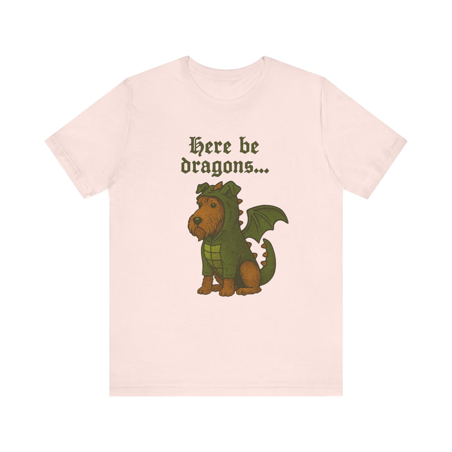 Airedale Terrier Here Be Dragons TShirt