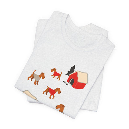 Airedale Terrier Snow Play TShirt