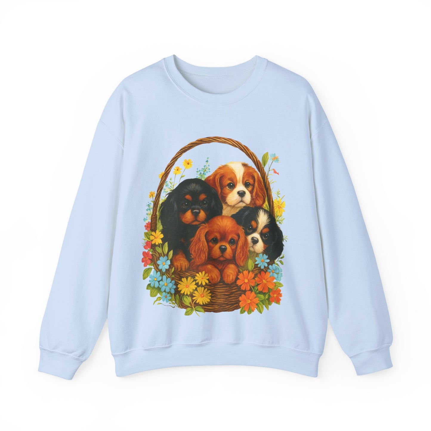Cavalier Puppy Basket Sweatshirt