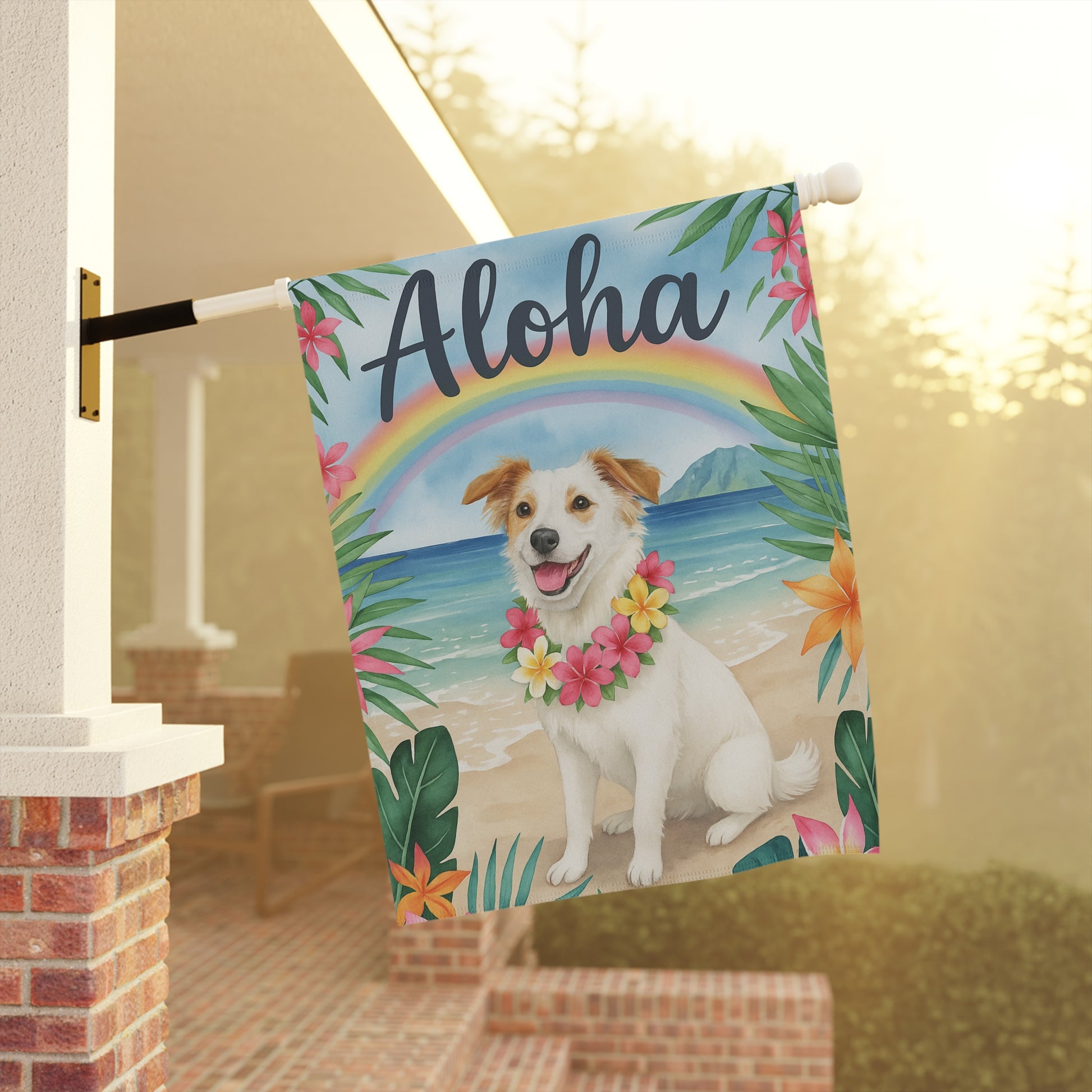 Custom Mutt Hawaii Garden Flag