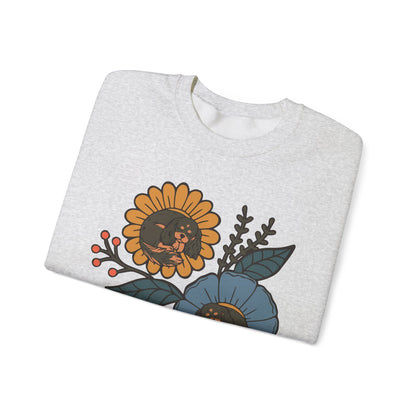 Black and Tan Cavalier Sleeping Flowers Sweatshirt