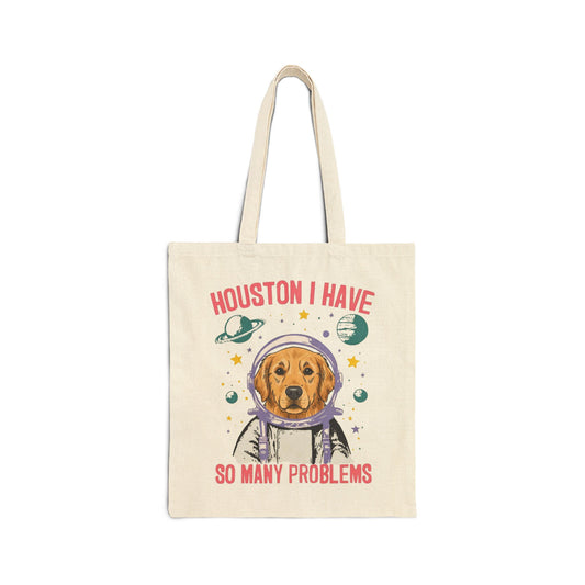 Golden Retriever Houston Space Tote Bag