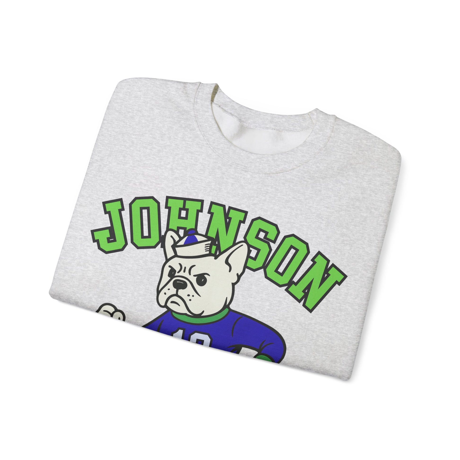 White Frenchie College Mascot Sweatshirt