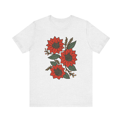 Black Frenchie Holiday Flowers Sleeping TShirt