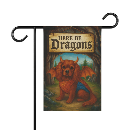 Ruby Cavalier Dragon Garden Flag