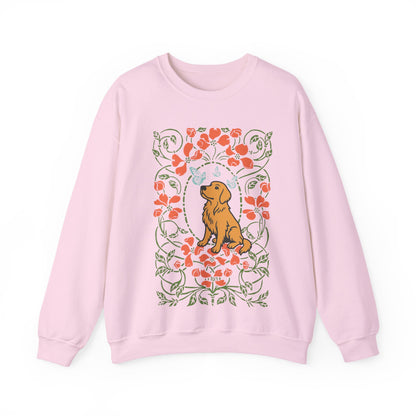 Golden Retriever Butterfly Frame Sweatshirt
