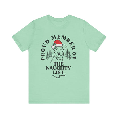 Airedale Terrier Naughty List TShirt