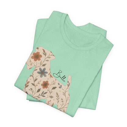 Airedale Terrier Floral Silhouette TShirt
