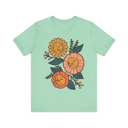 Golden Retriever Sleeping Flowers TShirt