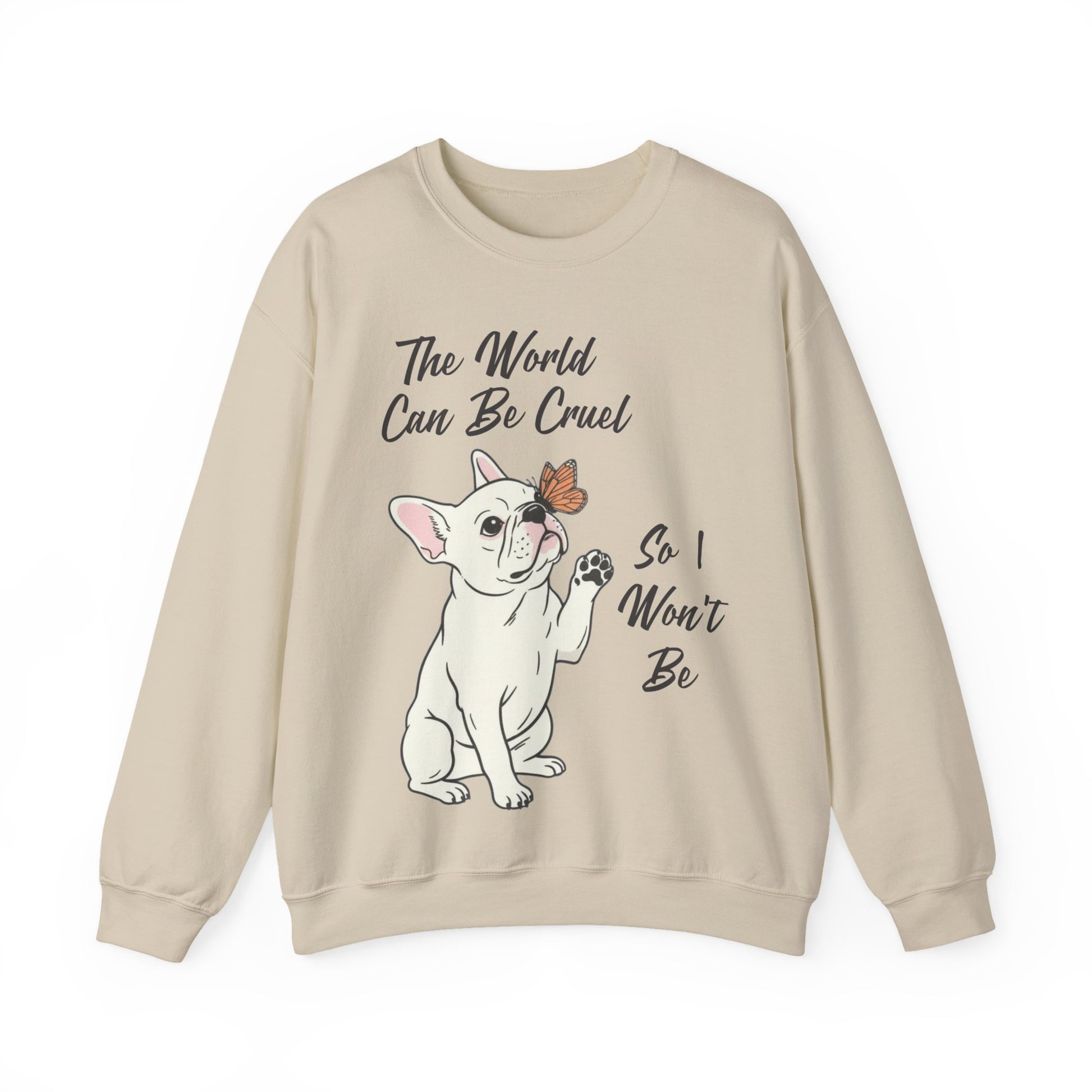 Cruel World White Frenchie Sweatshirt
