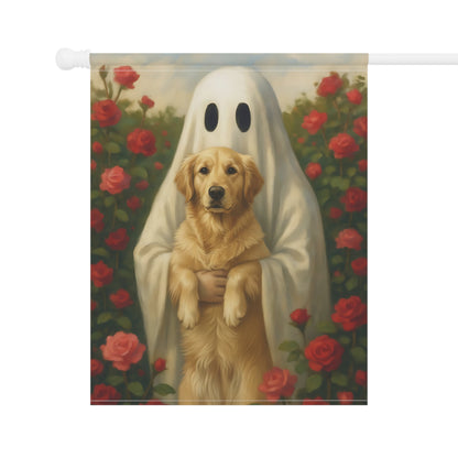 Golden Retriever Ghostie Garden Flag