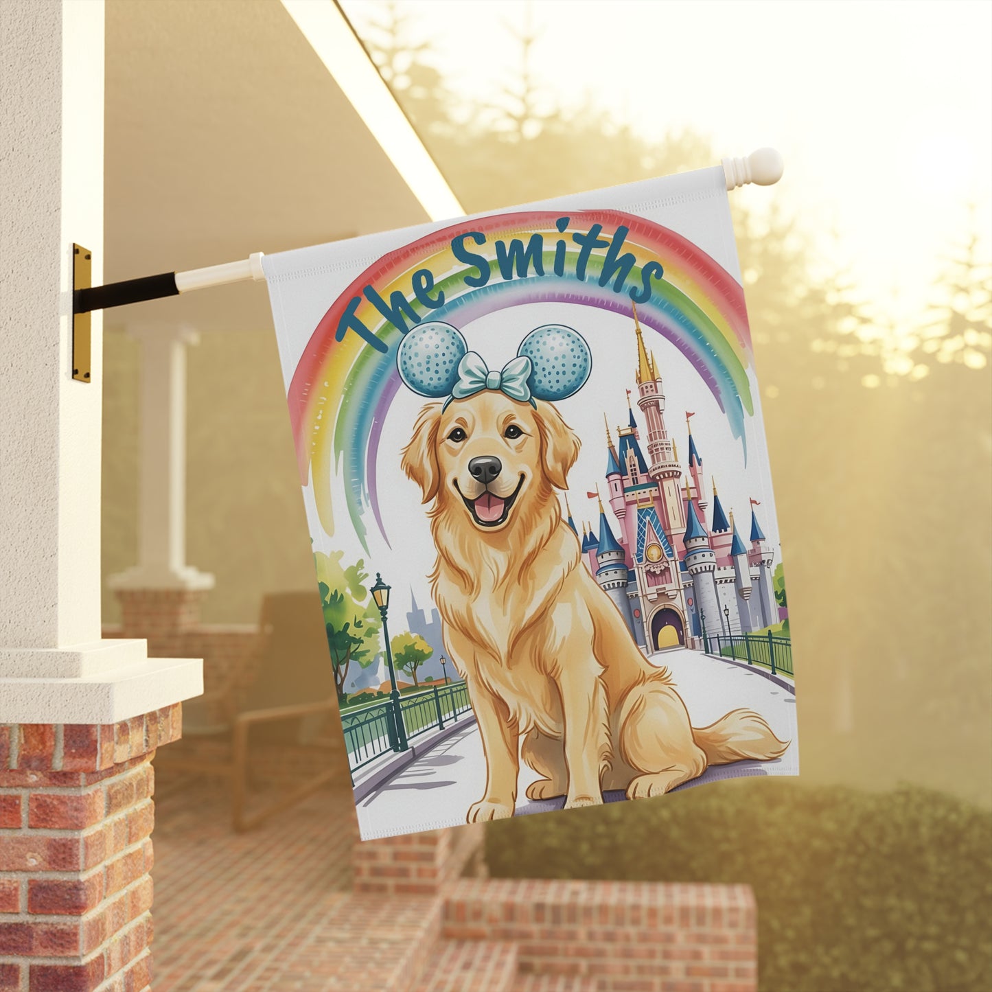 Golden Retriever Magical Kingdom Garden Flag