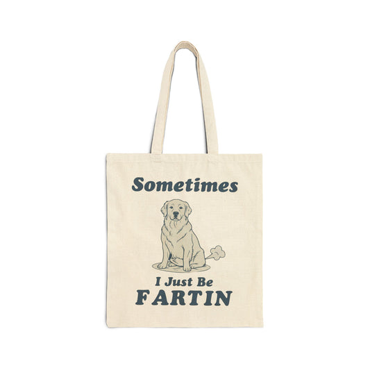 Golden Retriever Fartin Tote Bag