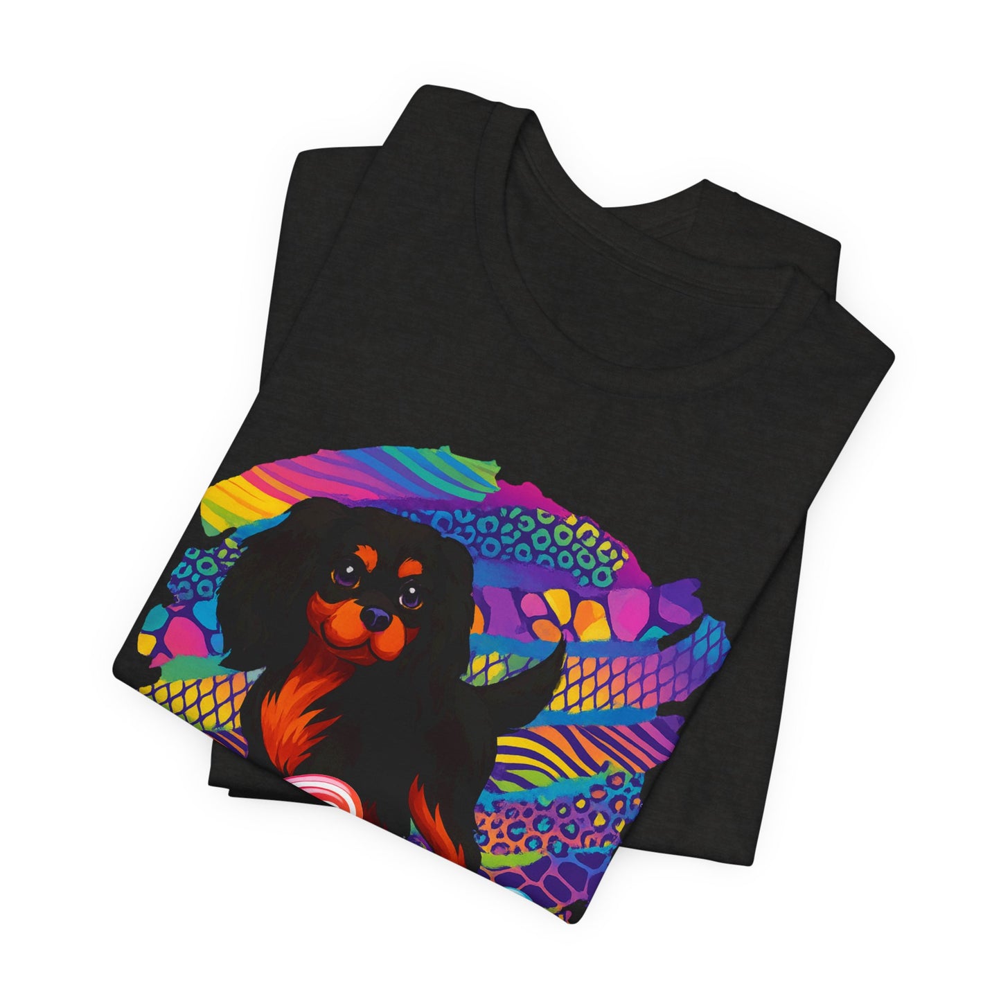Black & Tan Cavalier Neon Tshirt