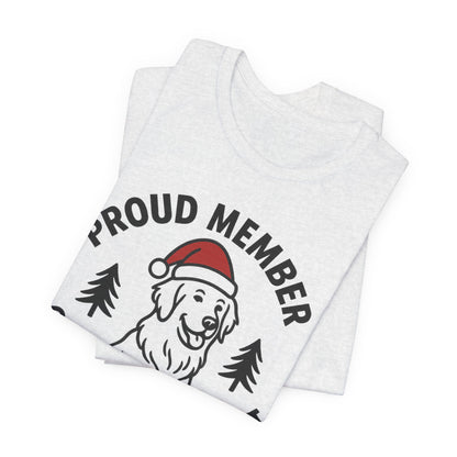 Golden Retriever Naughty List TShirt