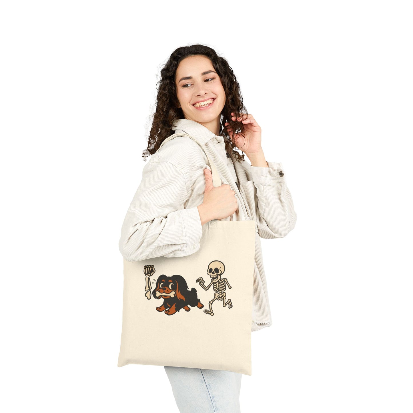 Black Tan Cavalier Robber Tote Bag